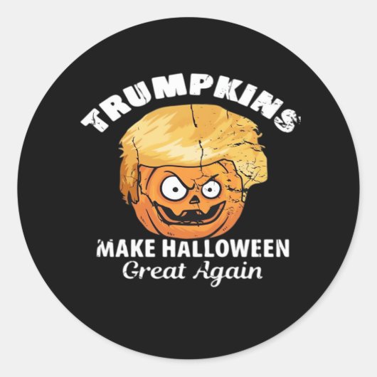 トランプキおもしろいンス・ハロウィーン大統領 ラウンドシール (正面)