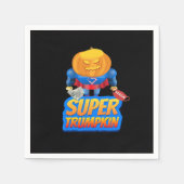 トランプキおもしろいンパンプキンヘッドハロウィーンの衣装クラス スタンダードカクテルナプキン (正面)