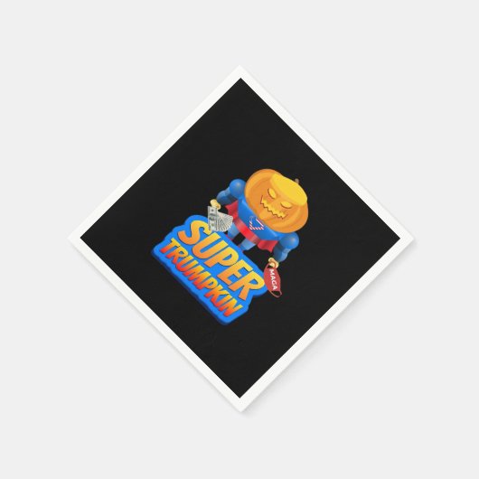 トランプキおもしろいンパンプキンヘッドハロウィーンの衣装クラス スタンダードカクテルナプキン (角)