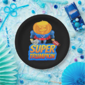 トランプキおもしろいンパンプキンヘッドハロウィーンの衣装クラス ペーパープレート (パーティー)