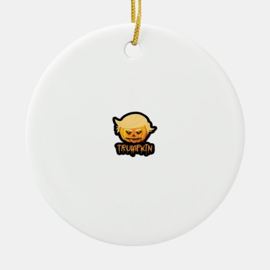 トランプキクラシックンレトロ – コスチュームスローガン セラミックオーナメント (正面)