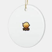 トランプキクラシックンレトロ – コスチュームスローガン セラミックオーナメント (左)