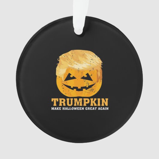 トランプキンおもしろいが再びハロウィーンを素晴らし作る オーナメント (正面)