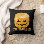 トランプキンおもしろいが再びハロウィーンを素晴らし作る クッション (ブランケット)