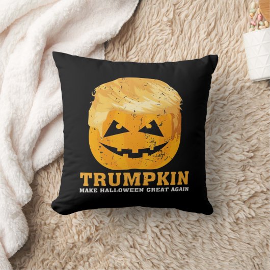 トランプキンおもしろいが再びハロウィーンを素晴らし作る クッション (ブランケット)