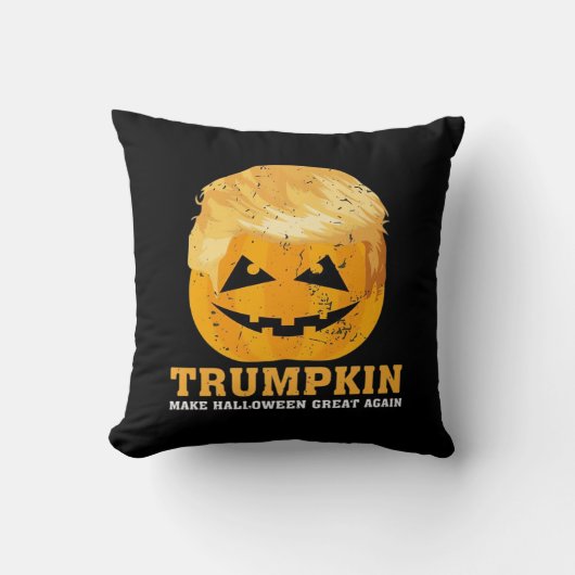 トランプキンおもしろいが再びハロウィーンを素晴らし作る クッション (正面)