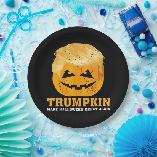 トランプキンおもしろいが再びハロウィーンを素晴らし作る ペーパープレート (パーティー)