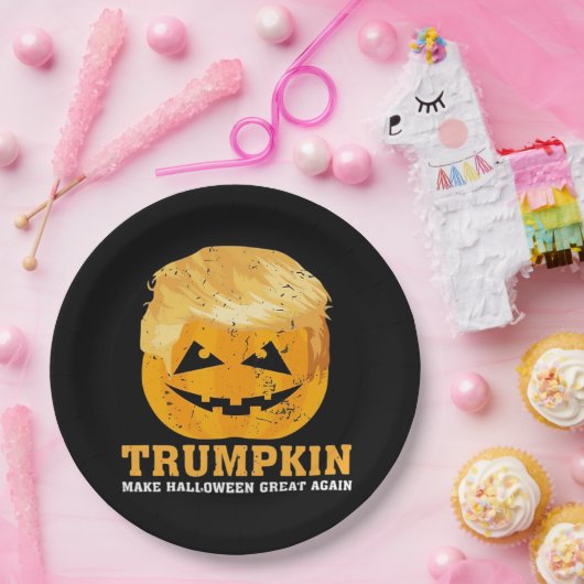 トランプキンおもしろいが再びハロウィーンを素晴らし作る ペーパープレート (パーティー)