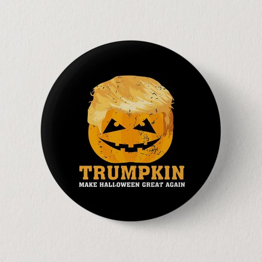 トランプキンおもしろいが再びハロウィーンを素晴らし作る 缶バッジ (正面)