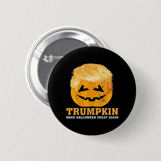 トランプキンおもしろいが再びハロウィーンを素晴らし作る 缶バッジ (正面&裏面)