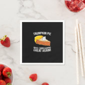 トランプキンおもしろいパイが再び感謝祭を作素晴らしる スタンダードカクテルナプキン (インサイチュ)