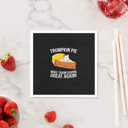 トランプキンおもしろいパイが再び感謝祭を作素晴らしる スタンダードカクテルナプキン (インサイチュ)