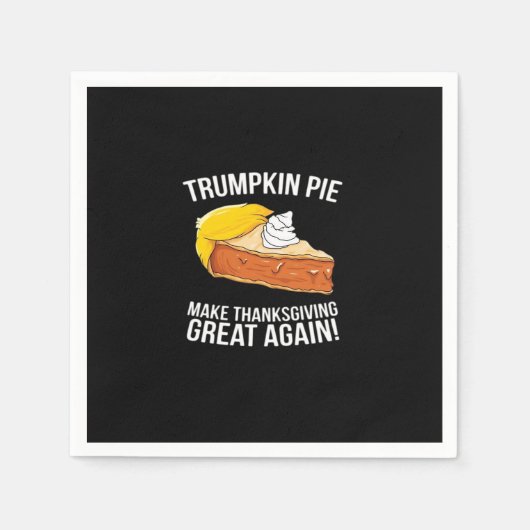 トランプキンおもしろいパイが再び感謝祭を作素晴らしる スタンダードカクテルナプキン (正面)