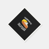 トランプキンおもしろいパイが再び感謝祭を作素晴らしる スタンダードカクテルナプキン (角)