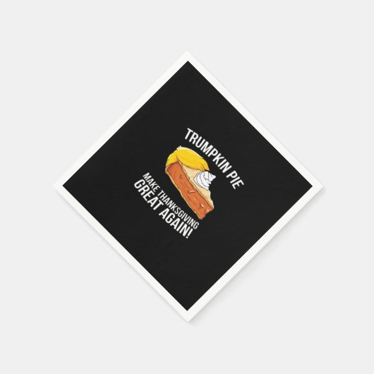 トランプキンおもしろいパイが再び感謝祭を作素晴らしる スタンダードカクテルナプキン (角)