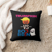トランプキンおもしろいvsブーバイデン氏ハロウィーンデザインクラス クッション (ブランケット)