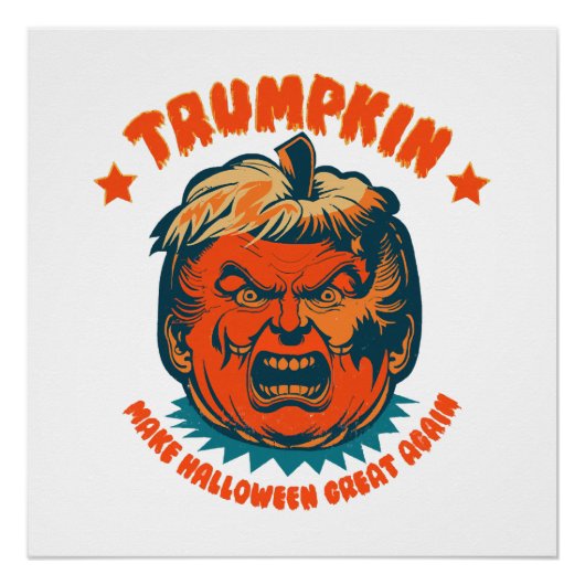 トランプキンがハロウィンをもう一度偉大にする おもしろ ポスター (正面)