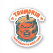 トランプキンが再びハロウィン素晴らしを作おもしろいる シール (正面)