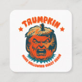 トランプキンが再びハロウィン素晴らしを作おもしろいる スクエア名刺 (正面)