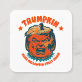 トランプキンが再びハロウィン素晴らしを作おもしろいる スクエア名刺 (裏面)