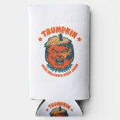 トランプキンが再びハロウィン素晴らしを作おもしろいる スリム缶クーラー (正面)