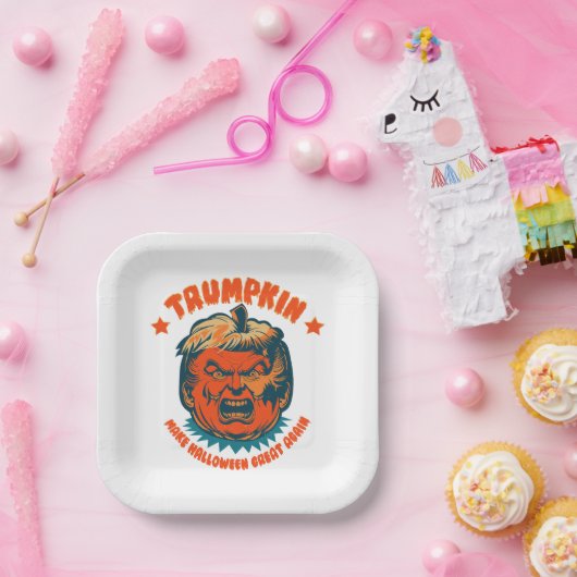 トランプキンが再びハロウィン素晴らしを作おもしろいる ペーパープレート (パーティー)