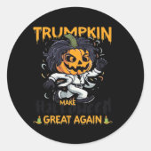 トランプキンが再びハロウィン素晴らしを作りトランプキン費用 ラウンドシール (正面)