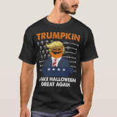 トランプキンが再びハロウィン素晴らしを作るおもしろいトランプ Tシャツ (正面)