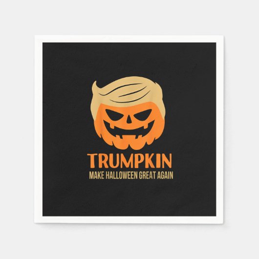 トランプキンが再びハロウィーンを素晴らし作る スタンダードカクテルナプキン (正面)