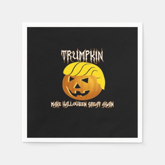 トランプキンが再びハロウィーンを素晴らし作る スタンダードカクテルナプキン (正面)