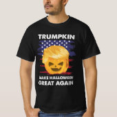 トランプキンが再びハロウィーンを素晴らし作る Tシャツ (正面)