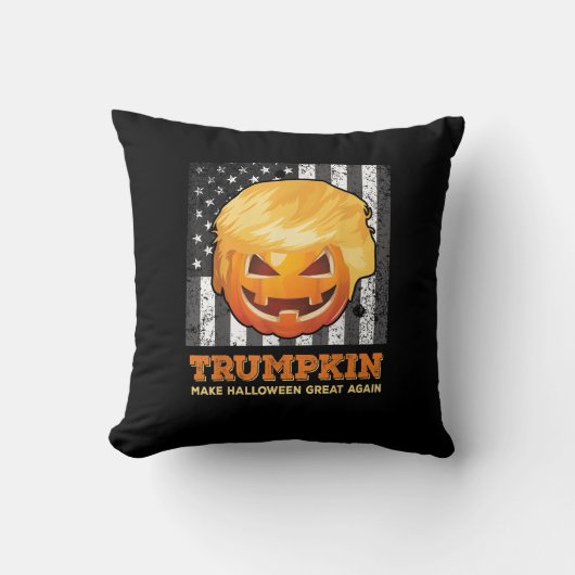 トランプキンが再びプ素晴らしム大統領にハロウィーンを作る クッション (正面)