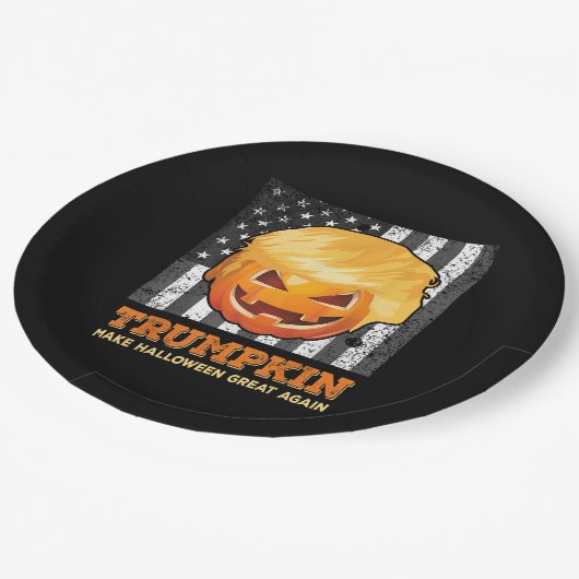 トランプキンが再びプ素晴らしム大統領にハロウィーンを作る ペーパープレート (アングル)