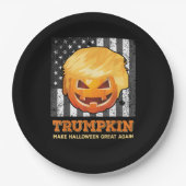 トランプキンが再びプ素晴らしム大統領にハロウィーンを作る ペーパープレート (正面)