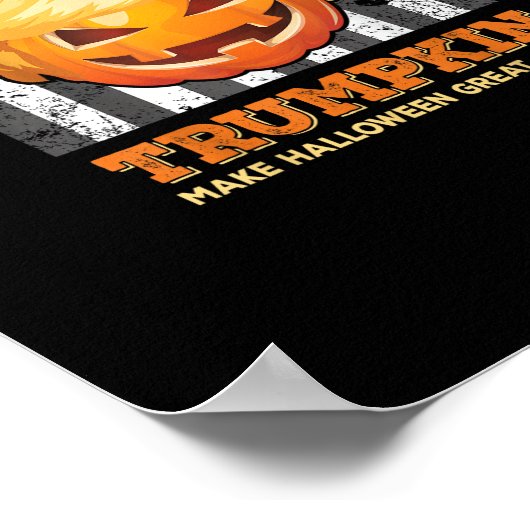 トランプキンが再びプ素晴らしム大統領にハロウィーンを作る ポスター (角)