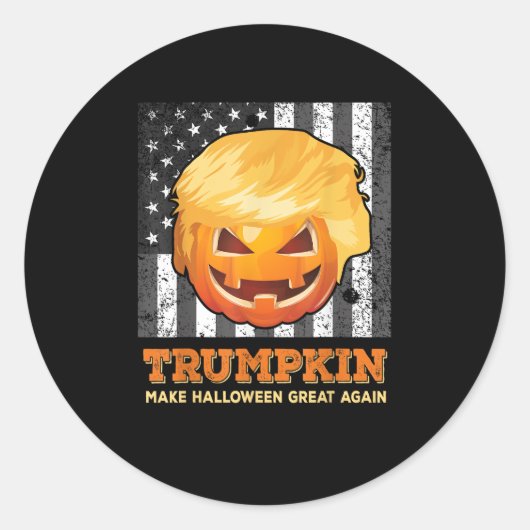 トランプキンが再びプ素晴らしム大統領にハロウィーンを作る ラウンドシール (正面)