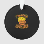 トランプキンが再び政治素晴らしのハロウィンおもしろいを作る オーナメント (正面)