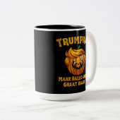トランプキンが再び政治素晴らしのハロウィンおもしろいを作る ツートーンマグカップ (正面右)
