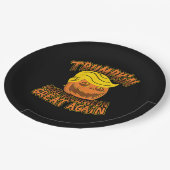 トランプキンが再び政治素晴らしのハロウィンおもしろいを作る ペーパープレート (アングル)