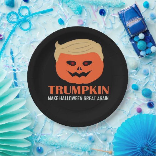 トランプキンが再素晴らしびハロウィンおもしろい不気味P ペーパープレート (パーティー)