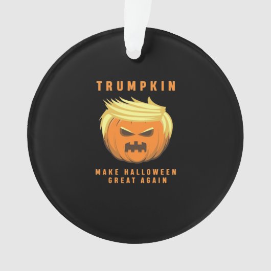 トランプキンが再素晴らし装されたハロウィーン オーナメント (正面)