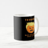 トランプキンが再素晴らし装されたハロウィーン コーヒーマグカップ (正面右)