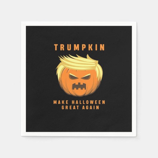 トランプキンが再素晴らし装されたハロウィーン スタンダードカクテルナプキン (正面)