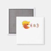トランプキンが民主党を食べる クラシック - 風刺的ハロウィン マグネット (正面/裏面)