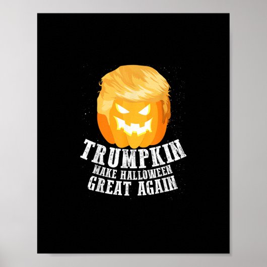 「トランプキンでハロウィンを再び偉大に」コスチューム - おもしろ ポスター (正面)