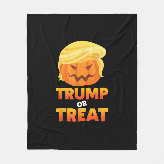 トランプキンまたはトランプキンハロウィーンの衣装を扱う フリースブランケット (正面)