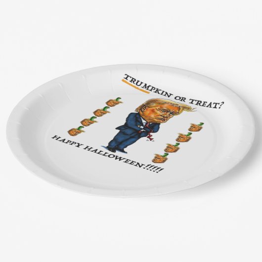 トランプキンまたはトリートクラシック ペーパープレート (アングル)