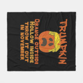 トランプキンインサイドスローアウト11月クラシック フリースブランケット (正面(横))