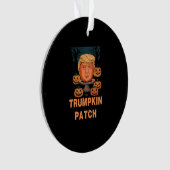 トランプキンハロウィンおもしろい- Political Pumpkin Desi オーナメント (正面)