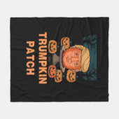 トランプキンハロウィンおもしろい- Political Pumpkin Desi フリースブランケット (正面(横))